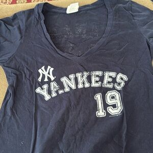 5th & Ocean Girls Navy Blue Yankees New York T-Shirt Large (NH)